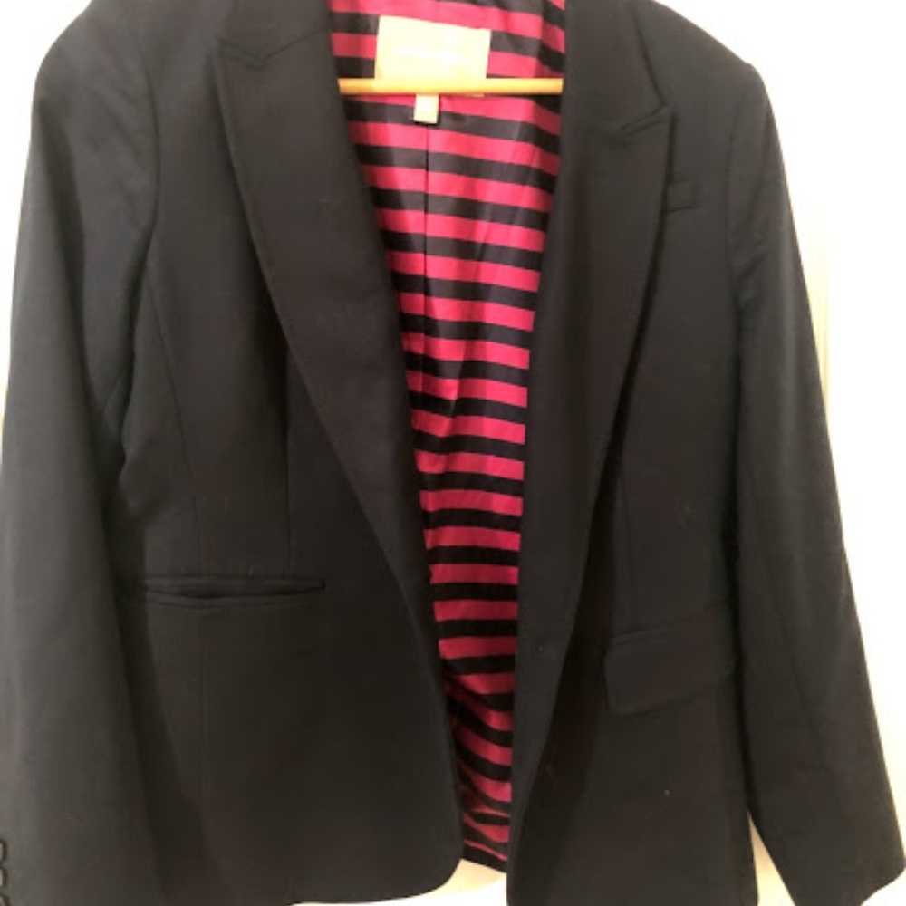Banana Republic 10P Navy Cotton Blend Blazer NWOT